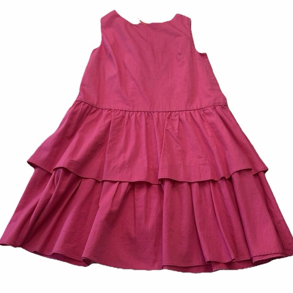 Crewcuts J Crew Girls Pink Sateen Tiered Dress Sz 14 Easter Party Wedding Guest